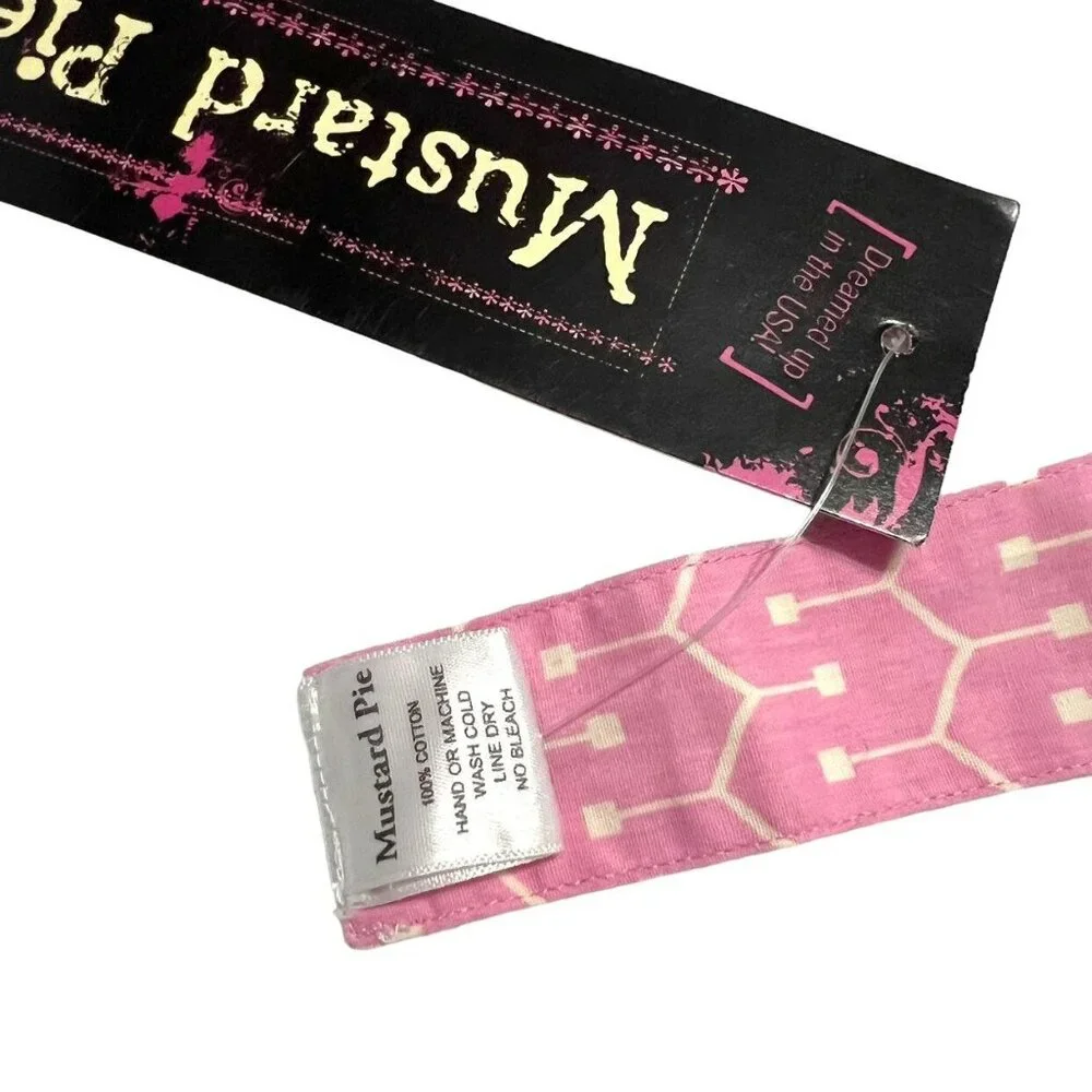 NEW Mustard Pie Alice Wrap Headband Sunny Sweet Pink